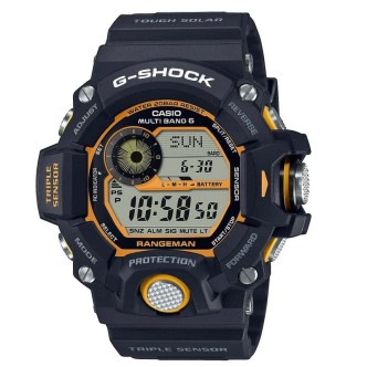 1 - Orologio Casio G-Shock Rangeman nero ed arancione GW-9400Y-1ER cassa e cinturino resina