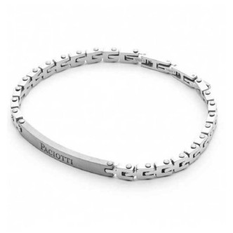 1 - 4US Cesare Paciotti men's bracelet 4UBR4527 steel with central plate