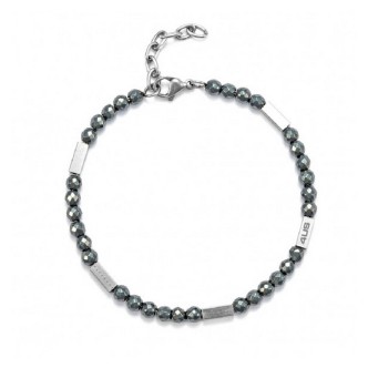 1 - Bracciale uomo ematite 4US Cesare Paciotti 4UBR5625 acciaio