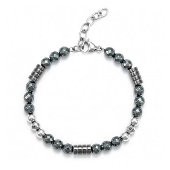 1 - Bracciale uomo ematite 4US Cesare Paciotti 4UBR5626 acciaio