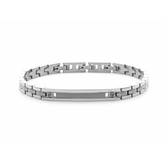 1 - 4US Cesare Paciotti 4UBR5636 steel men's bracelet with central plate