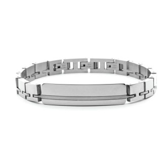 1 - 4US Cesare Paciotti men's bracelet 4UBR5642 steel with central plate