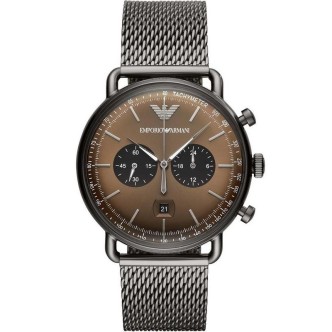 1 - Orologio Emporio Armani acciaio Cronografo uomo analogico cinturino in acciaio AR11141