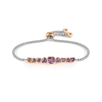 1 - Nomination Milleluci steel bracelet with purple crystals 028011/001