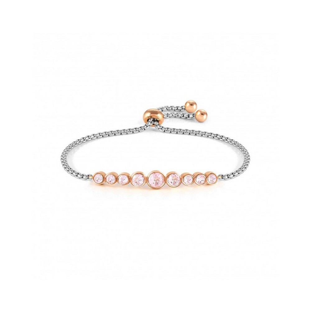 1 - Nomination Milleluci steel bracelet with pink crystals 028010/003