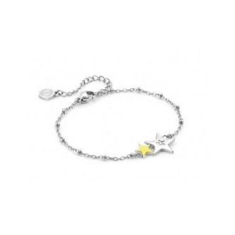 1 - Bracciale stelle Nomination Happyworld 028410/023 acciaio con zirconi