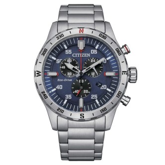 1 - Citizen Outdoor Chrono AT2520-89L steel blue dial chronograph man watch