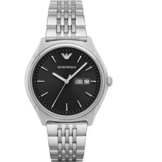 1 - Orologio Emporio Armani acciaio solo tempo uomo analogico cinturino in acciaio AR1977