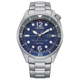 1 - Orologio uomo Citizen Seaplane acciaio AW1716-83L fondo blu