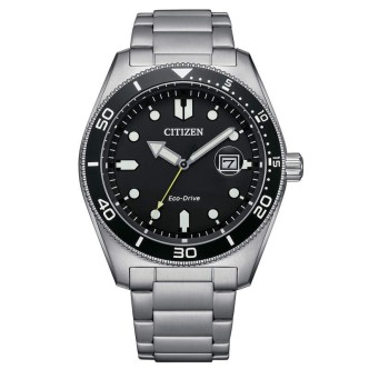 1 - Orologio uomo Citizen Marine Eco Drive nero acciaio AW1760-81E