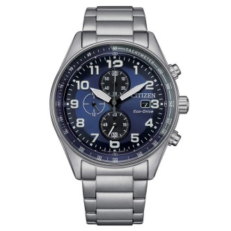 1 - Citizen Urban Eco Drive chronograph man watch blue background CA0770-72L