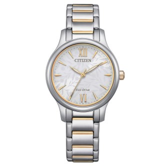 1 - Citizen Lady Eco Drive steel time only watch EM0895-73A