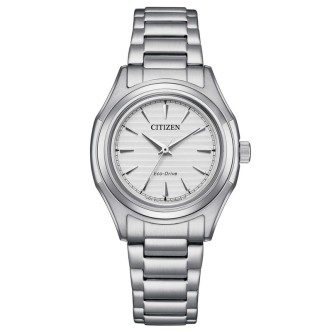 1 - Citizen Lady Eco Drive time only woman watch steel gray background FE2110-81A