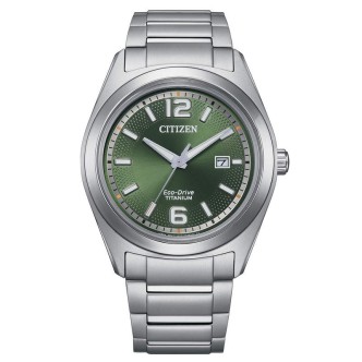 1 - Orologio uomo Citizen Super Titanio AW1641-81X fondo verde