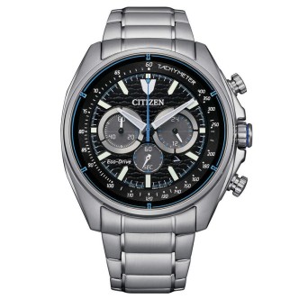 1 - Orologio uomo cronografo Citizen Crono Active Eco Drive fondo nero CA4560-81E