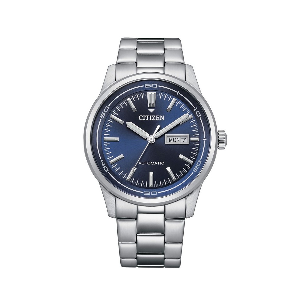 1 - Orologio uomo automatico meccanico Citizen acciaio fondo blu NH8400-87L