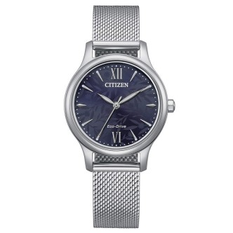 1 - Orologio donna solo tempo Citizen Lady blu Eco Drive acciaio EM0899-81L