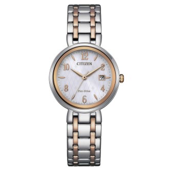 1 - Citizen Lady bicolor Eco Drive steel time only watch EW2696-84A