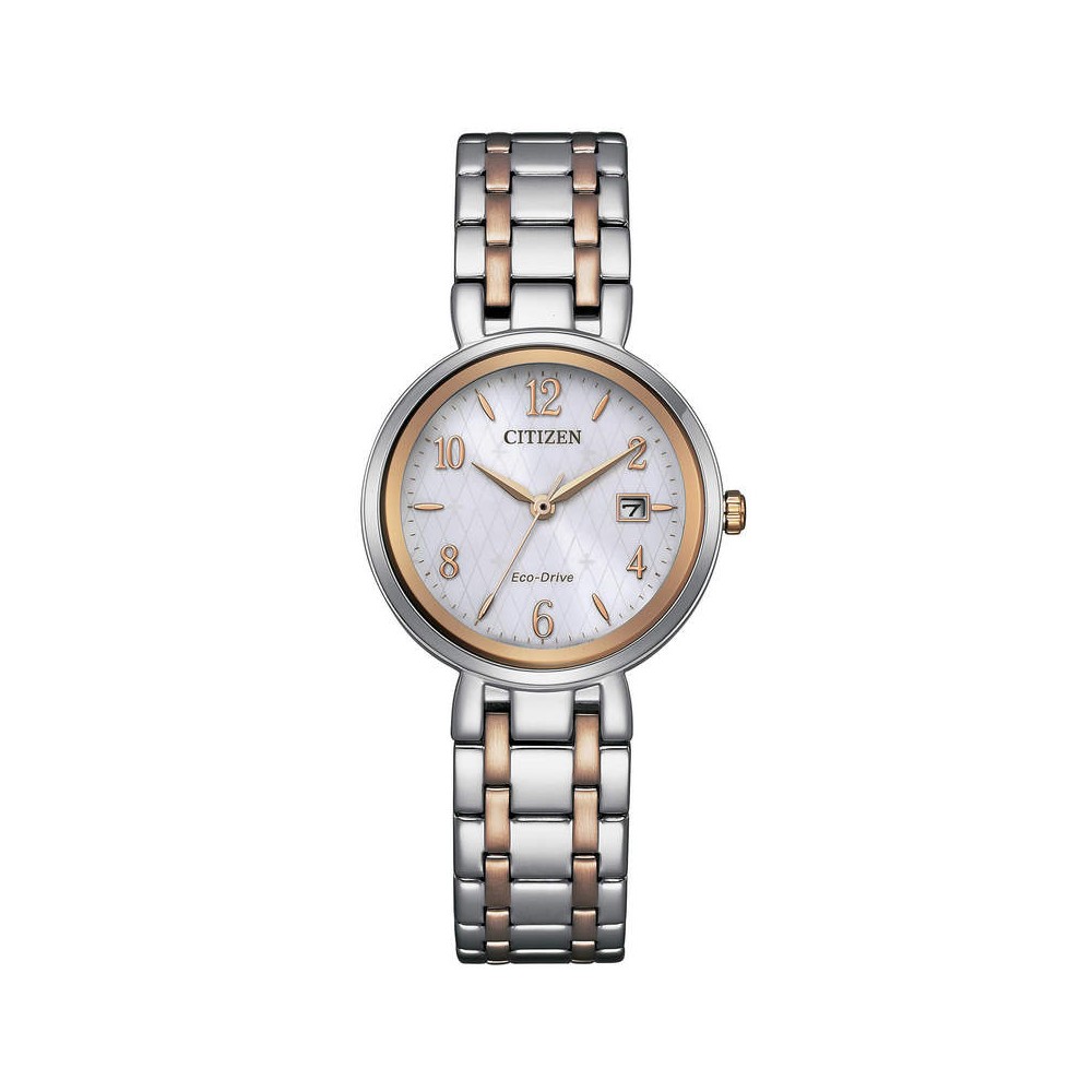 1 - Orologio donna solo tempo Citizen Lady bicolor Eco Drive acciaio EW2696-84A