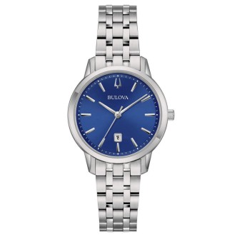 1 - Orologio donna Bulova Sutton Lady fondo blu 96M166 acciaio