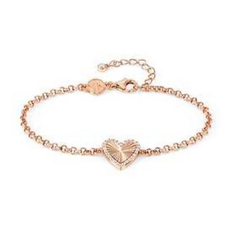 1 - Bracciale cuore Nomination Truejoy 240100/005 Argento rosato con zirconi