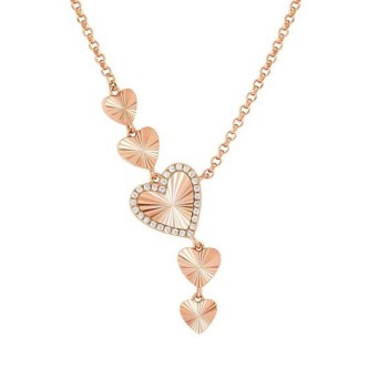 1 - Heart necklace Nomination Truejoy 240103/005 Rose silver with zircons