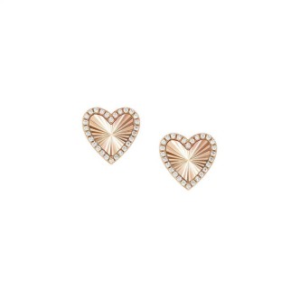 1 - Heart earrings Nomination Truejoy 240104/005 Rose silver with zircons