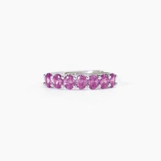 1 - Anello donna veretta Argento Mabina 523292 con zirconi rosa