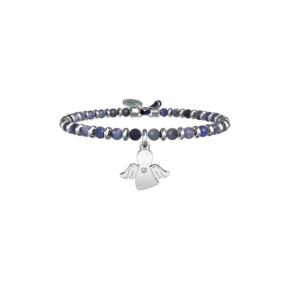 1 - Kidult bracelet 731433 with Sodalite angel pendant with crystals Spirituality collection