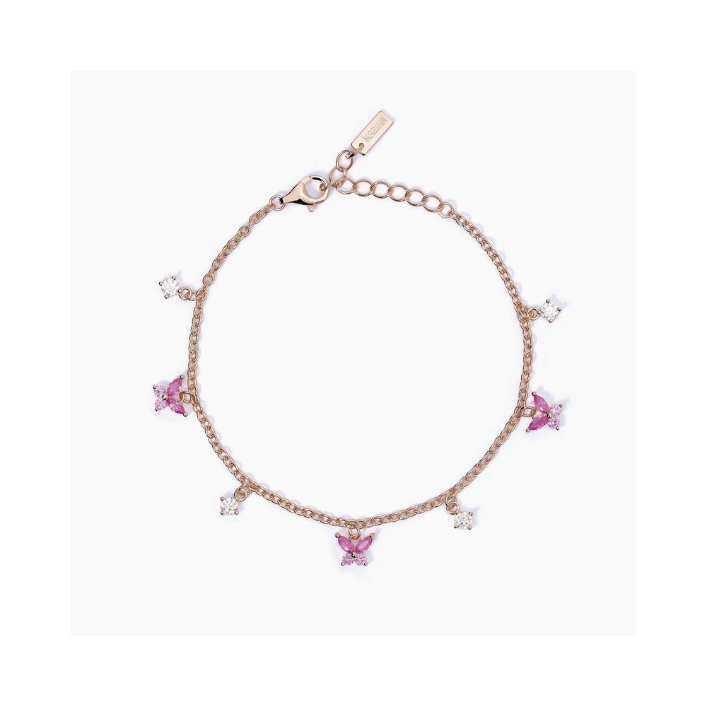 1 - Woman bracelet Mabina rosé Silver with white crystals 533659