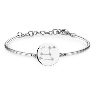 1 - BHK15 Brosway bracelet in 316L stainless steel and Swarovski crystals with Lion zodiac sign Chakra engraved collection