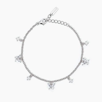 1 - Mabina Silver woman bracelet with white crystals 533660