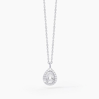 1 - Mabina woman drop necklace Silver 925 553179 with white zircons