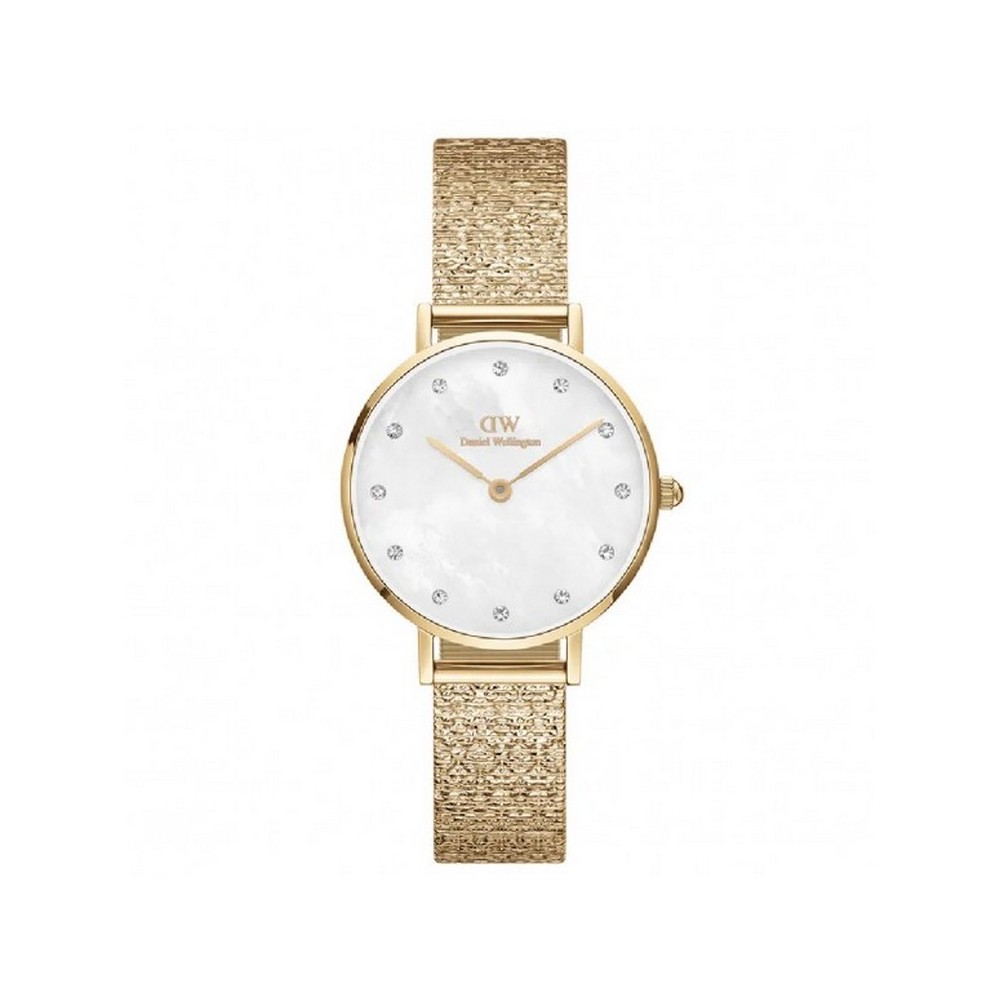 1 - Orologio donna Daniel Wellington Petite Lumine dorato con cristalli DW00100594 acciaio