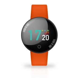 1 - Orange Techmade unisex smartwatch in TM-FREETIME-OR silicone with cardio