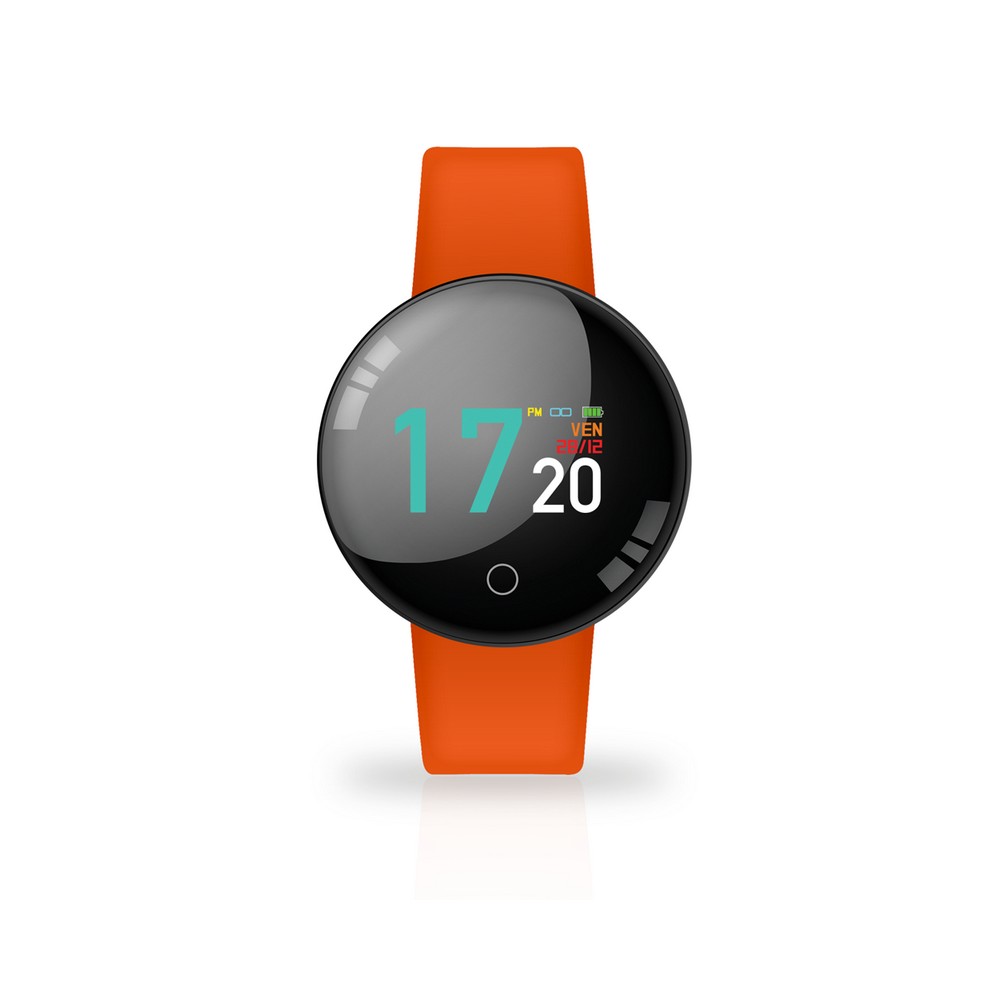 1 - Orange Techmade unisex smartwatch in TM-FREETIME-OR silicone with cardio