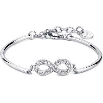 1 - Bracciale Brosway BHK68 simbolo Infinito in acciaio 316L e cristalli Swarovski collezione Chakra