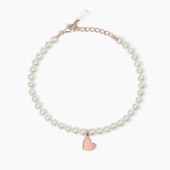 1 - Woman bracelet pearls with heart Mabina Pink silver 533734