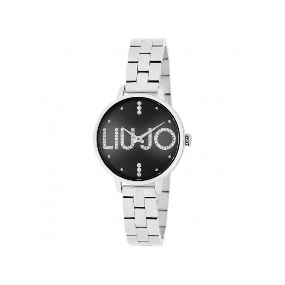 1 - Liu Jo Couple Plus woman watch gray black background TLJ2037 steel with crystals