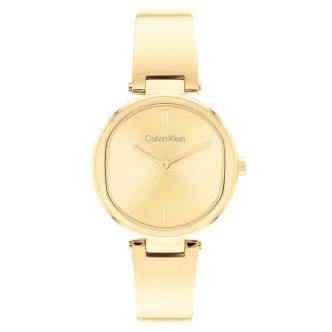 1 - Calvin Klein Sculptural golden woman watch 25200309 rigid