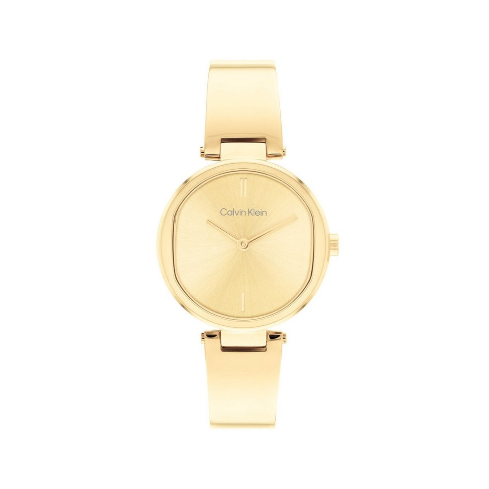 1 - Calvin Klein Sculptural golden woman watch 25200309 rigid