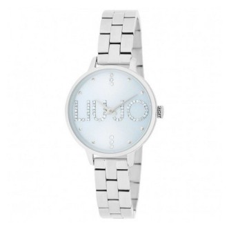 1 - Orologio donna Liu Jo Couple Plus grigio fondo azzurro TLJ2039 acciaio con cristalli