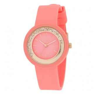 1 - Orologio donna Liu Jo Teen silicone pesca TLJ2202 cassa acciaio con cristalli