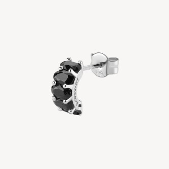 1 - Brosway Fancy woman single earring 925 silver with black zircons FMB08