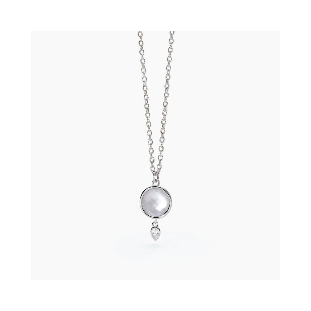 1 - Collana donna Mabina Argento 553537 con madreperla e cristallo bianco