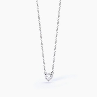 1 - Collana donna Argento Mabina punto luce cuore 553545