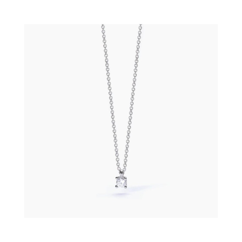 1 - Woman necklace Silver Mabina light point with zircon 553547