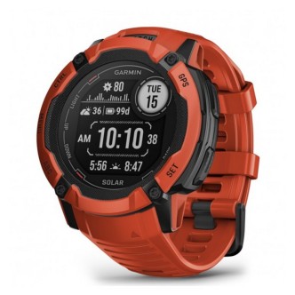 1 - Garmin Instinct 2X Flame Red solar watch 010-02805-01 silicone strap