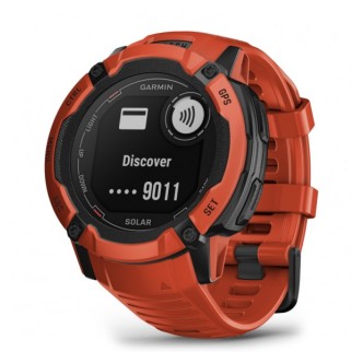 1 - Garmin Instinct 2X Flame Red solar watch 010-02805-01 silicone strap