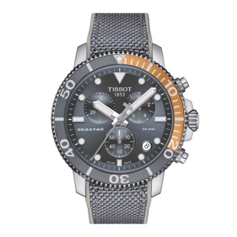 1 - Orologio Tissot Seastar 1000 Cronograph grigio T120.417.17.081.01 acciaio cinturino in tessuto